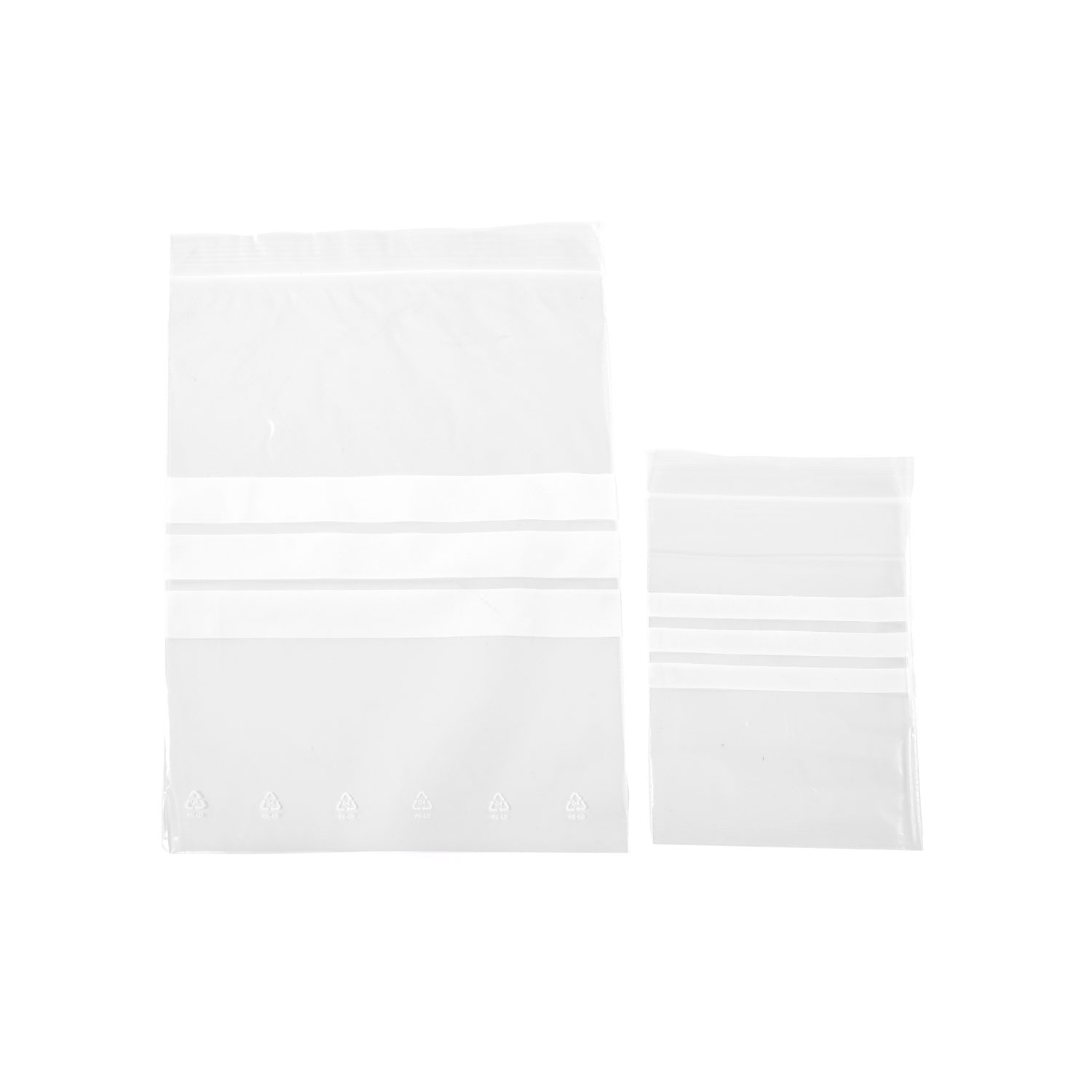 BOLSA PLASTICO ZIP CON BANDA